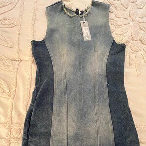 Mixology - Two Tone Denim Mini Dress